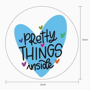 50 PRETTY THINGS INSIDE Blue Heart 2"